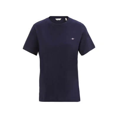 Abbildung von GANT Archive Shield Tshirt basic, Damen, Größe: XL, Evening blue