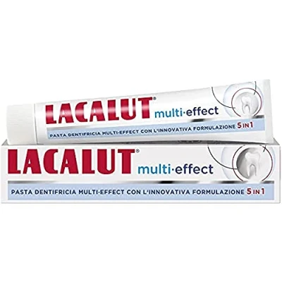 Abbildung von Lacalut Multi Effect Fluoreszierende Zahnpasta, Formel 5 in 1 75 ml