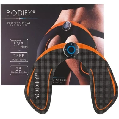 Abbildung von Bodify® EMS Trainingsgerät zur gezielten Stimulation der Po Muskulatur! Muskelaufbau Hüfttrainer Elektro Stimulationsgerät Muskeln Fitness Training für Frauen DAS ORIGINAL