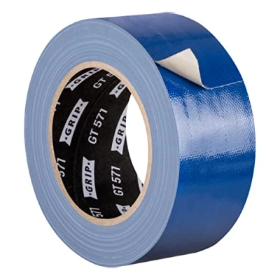 Abbildung von GRIP Eventbasics Gewebeband blau, 50 mm x 25 m, farbiges Gaffa Tape GT 571, sehr hohe Klebkraft, Profi Gewebeklebeband zum Markieren, Basteln, Befestigen, Reparieren uvm. im Innen und Außenbereich