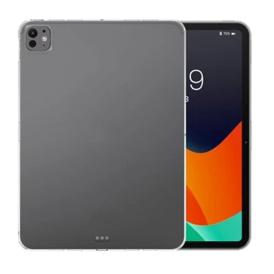 Abbildung von kwmobile Hülle kompatibel mit Apple iPad Pro 13&quot; (2024) weiches TPU Silikon Case Transparent Tablet Cover
