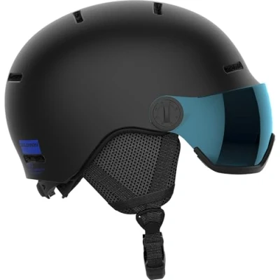 Abbildung von Salomon Orka Visor Kinder Helm Ski Snowboarden, Integrierter Komfort, einfach anzupassende Passform und leicht, Schwarz, KS 4953