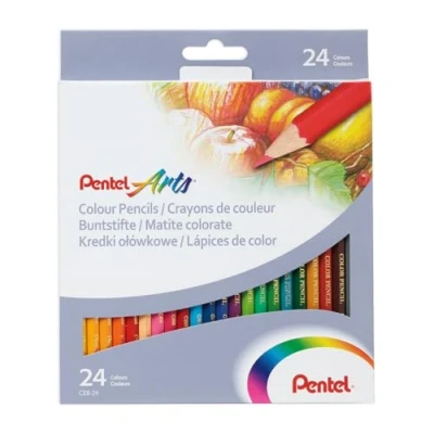 Abbildung von Pentel CB8 24U Buntstift, 24 Farben, aus FSC zertifiziertem Holz