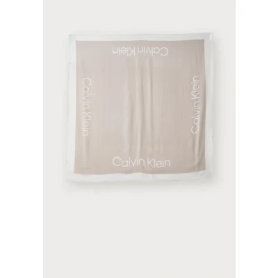 Abbildung von Calvin Klein BOLD LOGO Contrast Scarf Tuch, Damen, Größe: One Size, Chateau