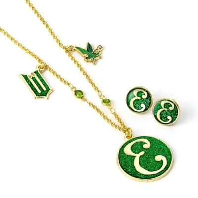 Abbildung von WICKED Elphaba Geschenkset mit Halskette und Ohrsteckern, Einheitsgröße, Zinklegierung: 93 % Zink, 3 Kupfer, 4 Aluminium, Kein Edelstein