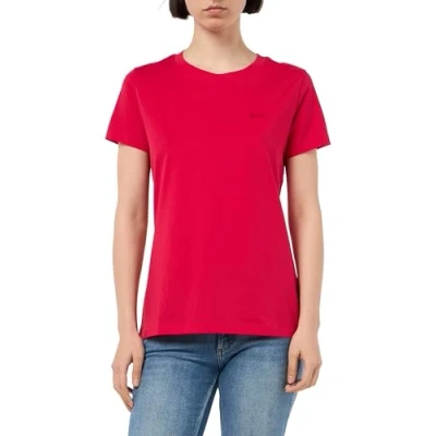 Abbildung von BOSS Esogo Tshirt basic, Damen, Größe: Large, Dark pink three
