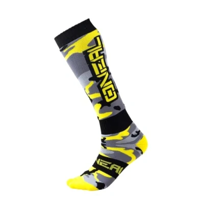 Abbildung von O&#039;NEAL Mountainbike Motocross Socken MTB Downhill Freeride Schweißabsorbierend, Verstärkter Fersen &amp; Sohlenbereich Pro MX Damen Hunter Unisex Erwachsene Grau Schwarz Gelb One Size