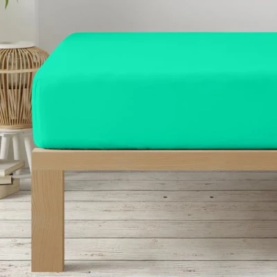 Abbildung von Degrees Home Collection Spannbettlaken 100% Polyester, Hochwertige Mikrofaser, Rundum Gummizug, Atmungsaktiv &amp; Pflegeleicht, Oeko Tex Standard 100 90 X 200 33 Grün