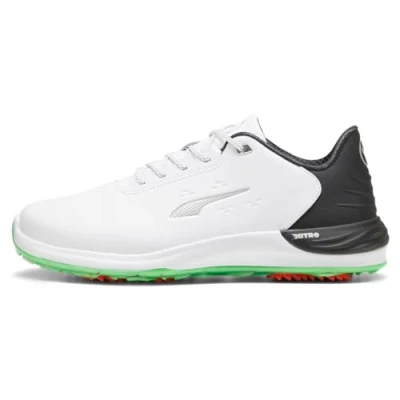 Abbildung von Puma Golf Phantomcat Nitro + Golfschuh, Herren, Größe: 43, white/black/fluro green pes Schuhe