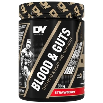 Abbildung von Dorian Yates Nutrition Blood &amp; Guts Pre Workout Booster mit Arginin + Citrullin (380g, Strawberry Erdbeere)