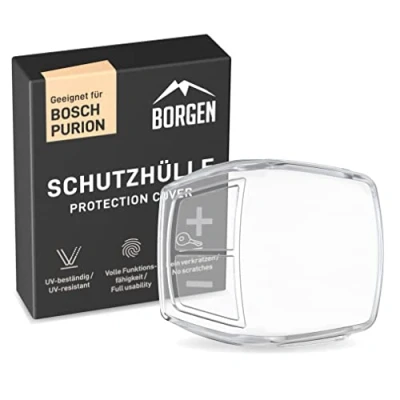 Abbildung von Borgen E Bike Displayschutz geeignet für Bosch Purion Display Transparent und wasserdicht Stoß Kratzschutz