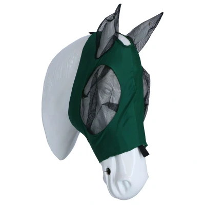 Abbildung von Weatherbeeta Fliegenmaske Deluxe Stretch Bug mit Ohren Hunter/Scwarx Vollblut