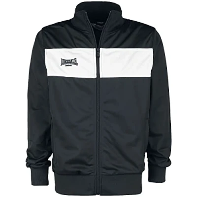 Abbildung von Lonsdale Herren Trainingsjacke schmale Passform ALNWICK, Black/White, XXXL