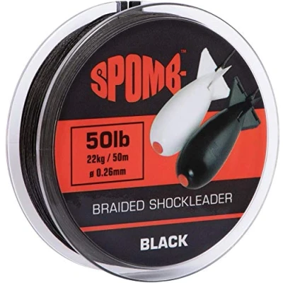 Abbildung von Spomb Braided Leader Black 50m 22kg/50lb Geflochtene Schnur
