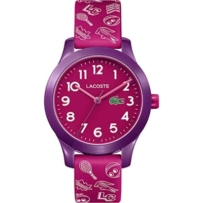 Abbildung von Lacoste Analog Quarzuhr für Kinder mit Pinkes Silikonarmband 2030012