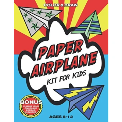 Abbildung von Paper Airplane Kit For Kids Ages 8 12: Activity Coloring, Drawing, and Origami Book Boys Girls