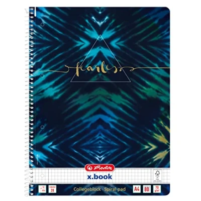 Abbildung von Herlitz Spiralblock A4 80 Blatt Liniatur 28, New Batik Fearless, 1 Stück