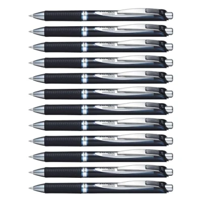 Abbildung von Pentel BLP77 CX EnerGel Xm Dokument mit Druckmechanik Wasserfeste, 12 Stück, blau