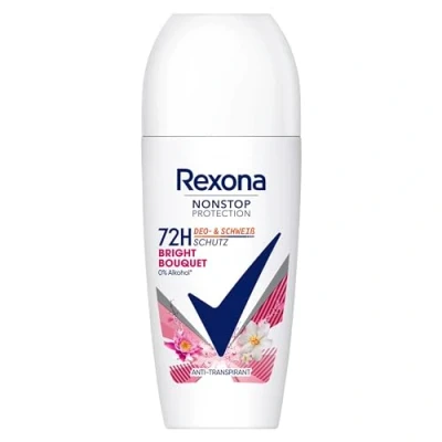 Abbildung von Rexona Nonstop Protection Deo Roll On Bright Bouquet Antitranspirant mit 72 Stunden Schutz vor Schweiß und Körpergeruch 50 ml