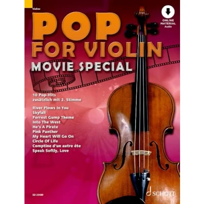 Abbildung von Pop for Violin MOVIE SPECIAL: 10 Hits. Sonderband. 1 2 Violinen.