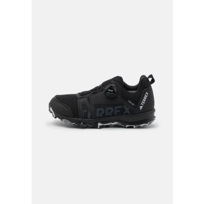 Abbildung von Adidas Terrex Agravic BOA RAIN.RDY Trail Unisex Hikingschuh core black/footwear white/grey für Kinder, Größe: 38 2/3 Textil/synthetik