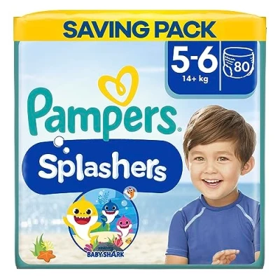 Abbildung von Pampers Baby Windeln Größe 5 6, Splashers, Einweg Schwimmwindel für sicheren Schutz im Wasser, 10 Schwimmwindeln