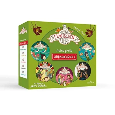 Abbildung von Die Schule der magischen Tiere Hörspiele: Meine große Hörspielbox 2: »Nass und nasser! Das Hörspiel«, »Wo ist Mr. M? »Voll verknallt! ... »Hin weg! Hörspiel«: 5 CDs