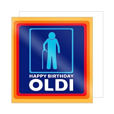 Abbildung von Edition Seidel Premium quadratische Geburtstagskarte mit Umschlag. Glückwunschkarte Happy Birthday Karte Geburtstag Humor Lustig Mann Oldi (GQ104)