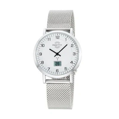 Abbildung von Master Time Funk Quarz Damen Uhr Analog Digital mit Edelstahl Milanaise Armband MTLS 10740 12M