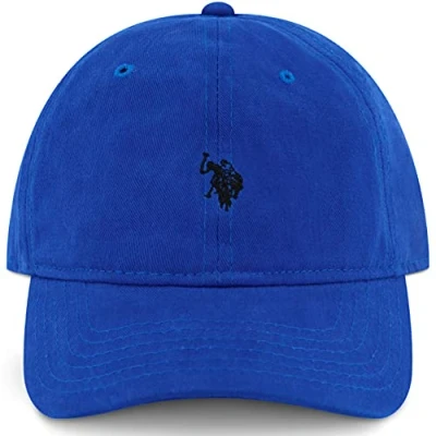 Abbildung von U.S. POLO ASSN. Herren Mens Washed Twill Cotton Adjustable Baseball Hat with Pony Logo and Curved Brim Baseballkappe, Königsblau, Einheitsgröße (6er Pack)