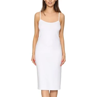 Abbildung von Merry Style Damen Unterkleid Knielänge Petticoat Midi Länge einstellbare Träger MS10 402 (Weiß, 3XL)