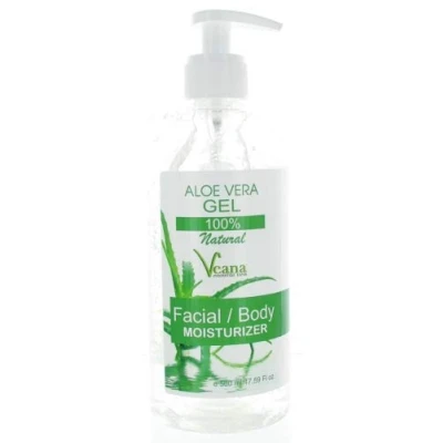Abbildung von Aloe Vera Gel 100% natural (500ml) bei Sonnenbrand, Insektenstichen und Entzündungen, wirksam gegen Akne, Schuppenflechte, Neurodermitis Rosacea PREMIUM Qualität made in Europe