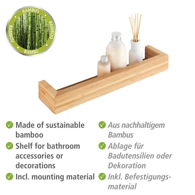 Abbildung von WENKO Wandregal Bambusa aus Bambus, 40 cm