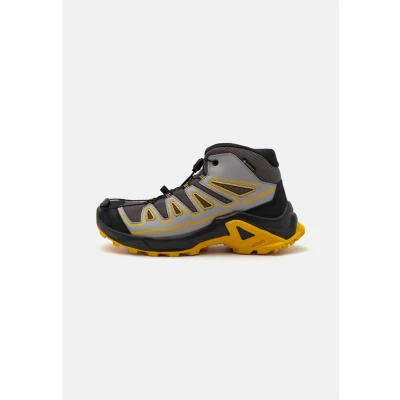 Abbildung von Salomon X Ultra MID GTX Unisex Hikingschuh für Kinder, Größe: 28, Castlerock/black/spicy mustard Textil/synthetik
