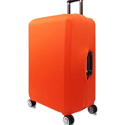 Abbildung von YianBestja Elastisch und Einfarbig Kofferhülle Koffer Abdeckung Schutzhülle Kofferschutzhülle Kofferbezug Luggage Gepäck Cover mit Band Klettverschluss (Orange, XL (29 32 Zoll))