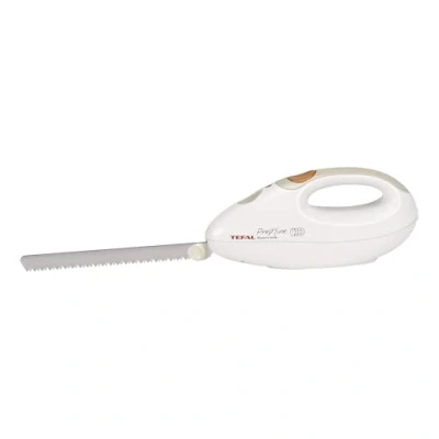 Abbildung von Tefal 8523.31 Elektrisches Messer 100 Watt Edelstahlkling geeignet für Tiefkühl Gut weiß/greige
