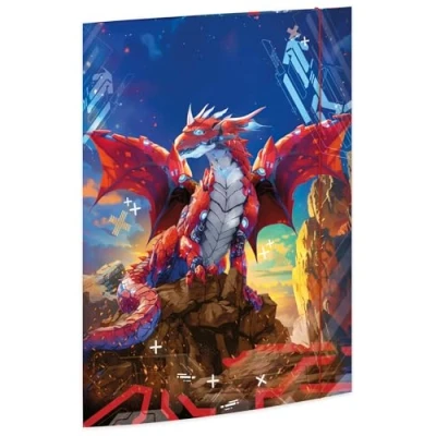 Abbildung von RNKVERLAG Zeichenmappe &quot;Robo Drache&quot; 320 x 430 mm, für Formate bis DIN A3 mit Gummizugverschluss, 1 Stück