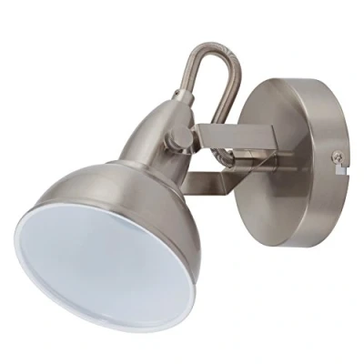 Abbildung von BRILONER Wandlampe, Wandstrahler mit dreh und schwenkbarem Spot im retro / vintage Design, Wandleuchte, Metall, E14, Satin weiß