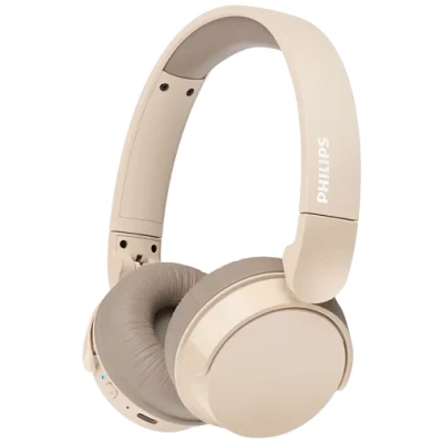 Abbildung von PHILIPS TAH3209BG Leichter ohraufliegender kabelloser Bluetooth Kopfhörer mit passiver Geräuschisolierung 25 Stunden Spielzeit, deutliche Anrufe, dynamischer Bass, 2 USB C Laden Beige
