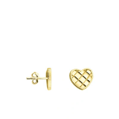 Abbildung von SOFIA MILANI Damen Ohrringe 925 Silber vergoldet/golden Herz Ohrstecker E1796