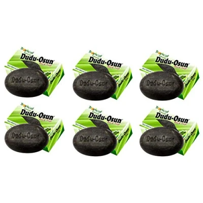 Abbildung von Dudu Osun Afrikanische Schwarze Seife, 150 g, natürlich und rein, 6 Stück