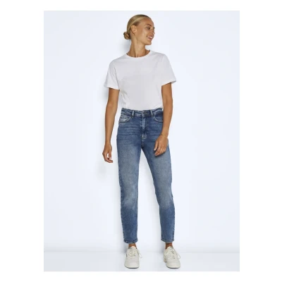 Abbildung von Noisy May Nmmoni HIGH Waist Jeans Tapered Fit, Damen, Größe: 29x30, Dark blue denim