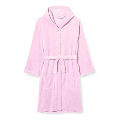 Abbildung von Playshoes Unisex Kinder Fleece Bademantel Morgenmantel, rosa, 110/116