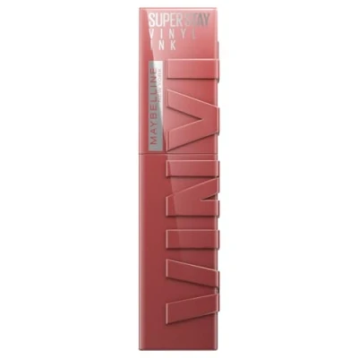 Abbildung von Maybelline New York Lip Color, wischfrei, langanhaltend bis zu 16h, flüssiger Lippenstift, glänzendes Finish, SuperStay Vinyl Ink, 115 Peppy