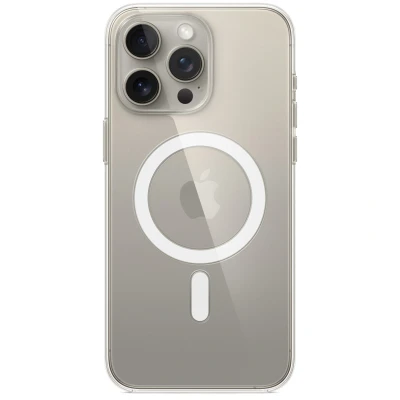 Abbildung von Apple MagSafe Kunststoff Back Cover Durchsichtig iPhone 15 Pro Max