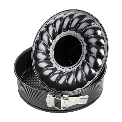 Abbildung von Zenker Springform Flach und Rohrboden Ø 28 cm Backform mit 2 Böden, Profi Kuchenformen Set, hochwertiger Antihaftbeschichtung, einfaches Entformen für saftige Kuchen Torten, Menge: 1 Stück