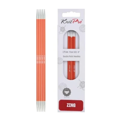 Abbildung von KnitPro K47004 Sockennadeln, Metal, Orange, 15cm / 2.75mm