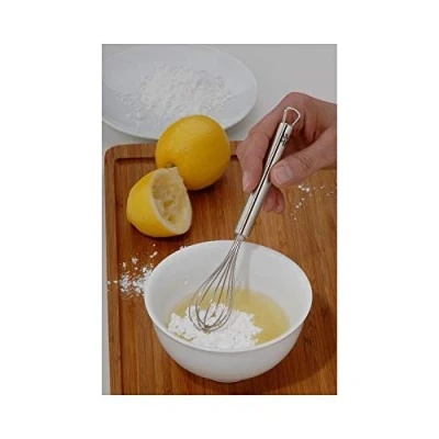 Abbildung von Kasahome Mini Schneebesen aus Edelstahl Küche Handrührer Eier für Kuchen 16 cm