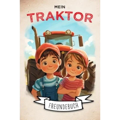 Abbildung von Mein Traktor Freundebuch: Meine Freunde aus dem Kindergarten: Verschiedene Seiten mit Traktoren zum beschreiben, gestalten und ausmalen für Deine Kindergarten