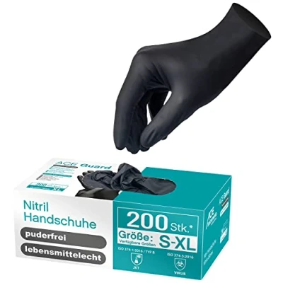 Abbildung von ACE Guard Einweghandschuhe, Nitril, ohne Latex, Größe S